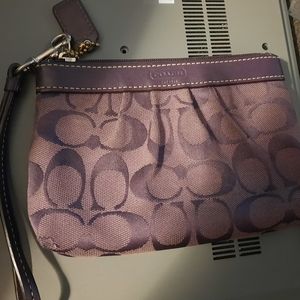 Purple Coach Wristlet